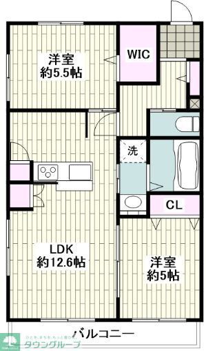 藤沢市鵠沼松が岡のマンションの間取り