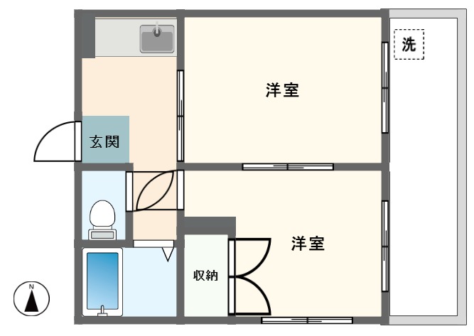 目黒区碑文谷のマンションの間取り