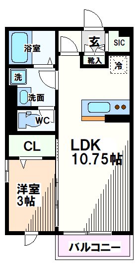 国分寺市戸倉のアパートの間取り