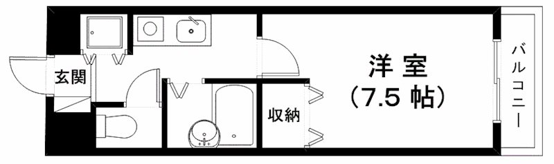 草津市追分南のマンションの間取り