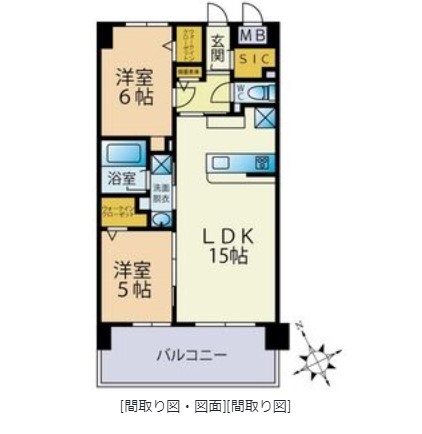 福岡市南区玉川町のマンションの間取り