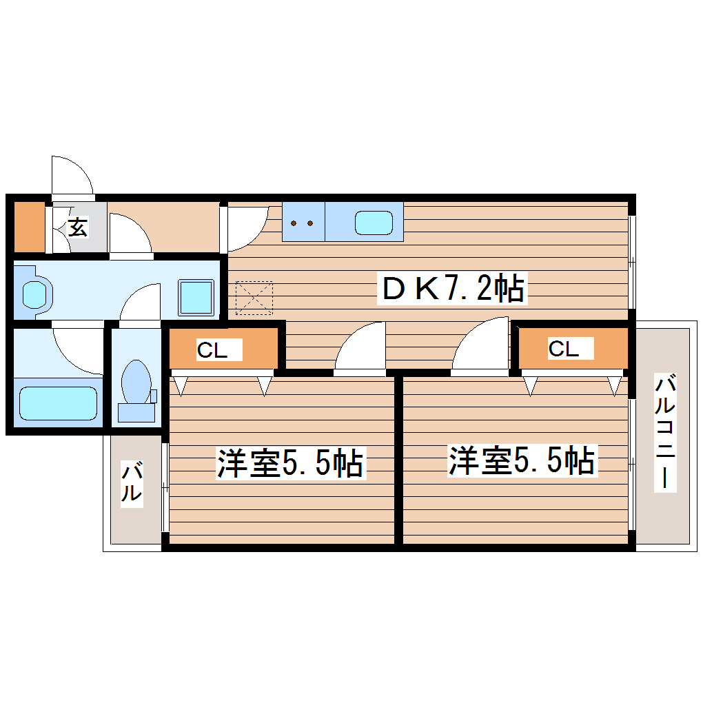 ベルコムン原町の間取り