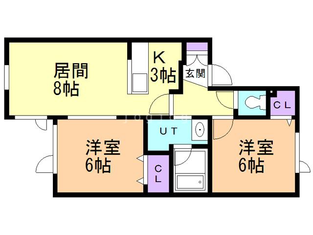 【札幌市南区澄川四条のマンションの間取り】