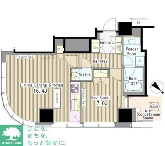 渋谷区代々木のマンションの間取り