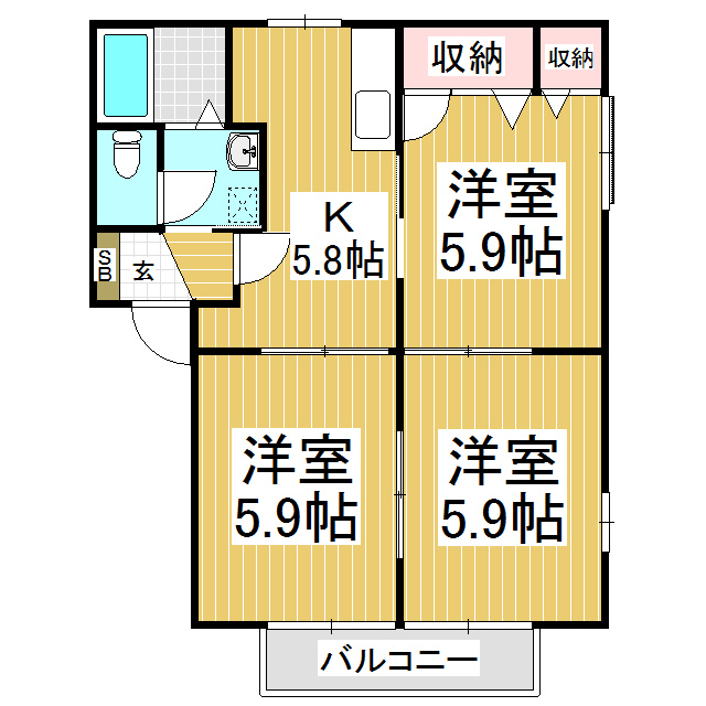 ディアス　セルフェリスの間取り