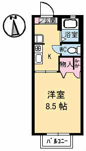 CASA安宅 C棟の間取り