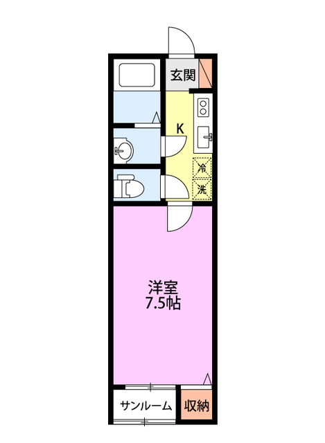 蓮　ＡＡの間取り