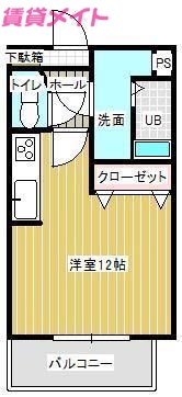 鈴鹿市岸岡町のマンションの間取り