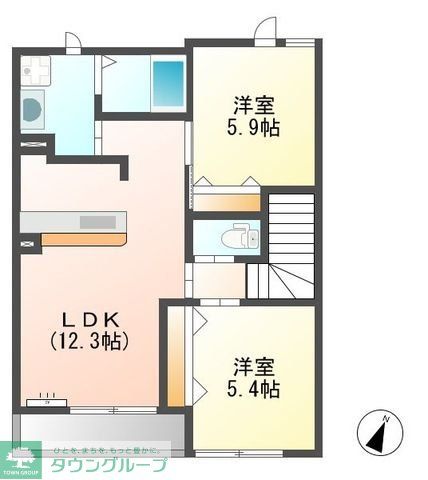 秩父市中村町のアパートの間取り