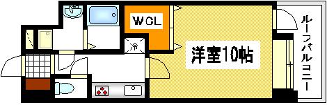 広島市中区土橋町のマンションの間取り