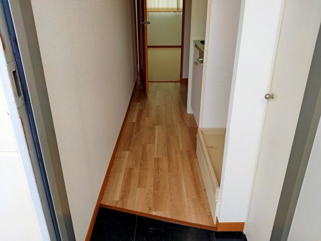 玄関　写真は218号室のもの、同タイプです。