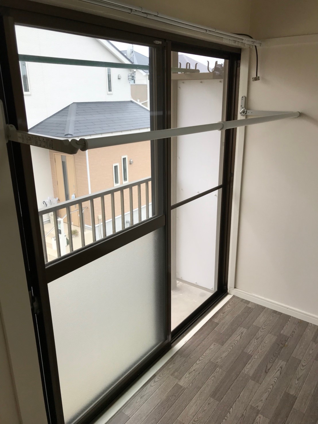 その他設備　折りたためる物干し