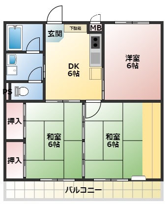 シティハイツ内海の間取り