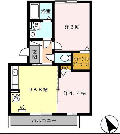 大府市長根町のアパートの間取り