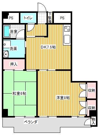 白河ハイツの間取り