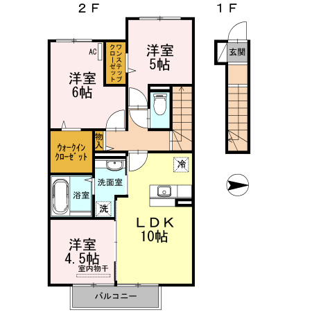 Ｄ－ｒｏｏｍ内原の間取り