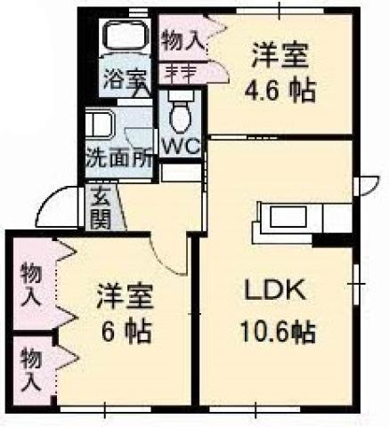 メゾン竹島 II棟の間取り