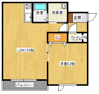 仮）拓勇東町8丁目アパート【206号室】の間取り