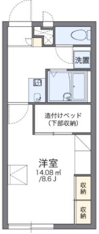 レオパレスクレール鳴門の間取り