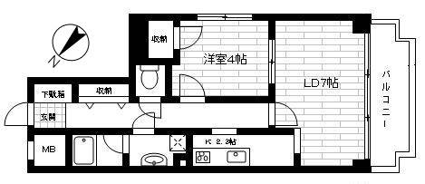 コスモ根岸の間取り