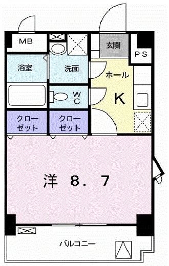 新居浜市坂井町のマンションの間取り