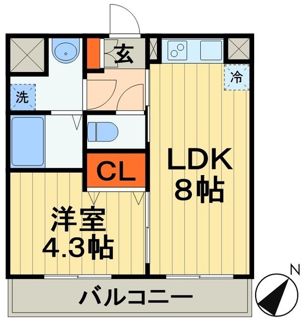 千葉市中央区南町のマンションの間取り