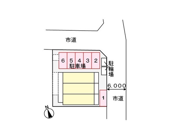 【名古屋市緑区大根山のアパートの駐車場】