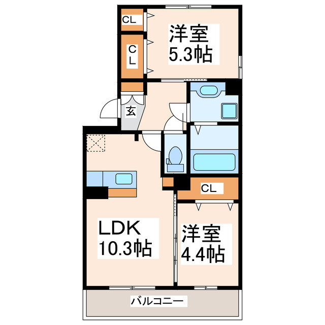 リーブリング田迎の間取り