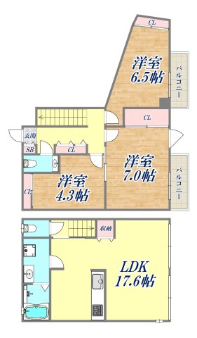 RA-ASHIYAの間取り