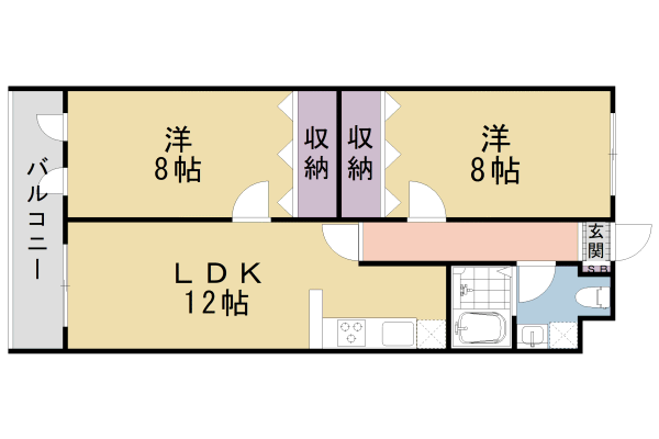 京都市東山区妙法院前側町のマンションの間取り