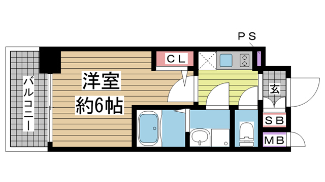 エスリード神戸兵庫駅アクアヴィラの間取り