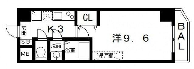 八尾市宮町のマンションの間取り