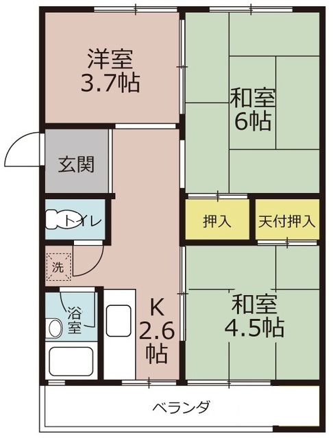 市原市青葉台のマンションの間取り