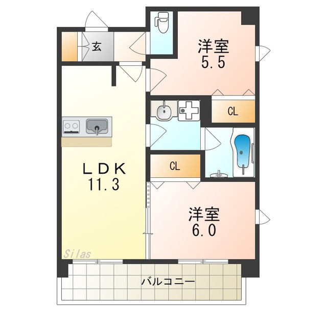 プレステージ9番館の間取り