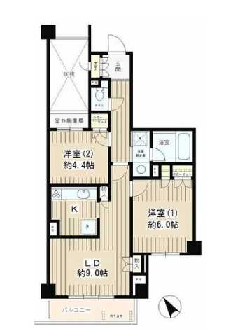 世田谷区船橋のマンションの間取り