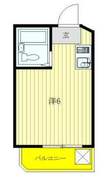 渋谷区富ヶ谷のマンションの間取り