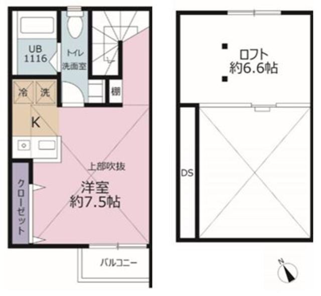 船橋市宮本のアパートの間取り