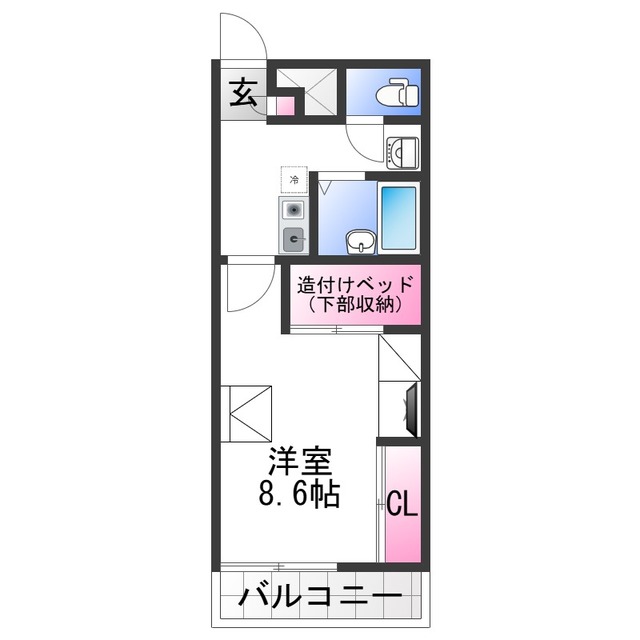 和歌山市島崎町のアパートの間取り