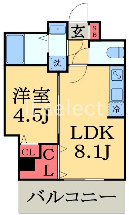 千葉市中央区要町のマンションの間取り