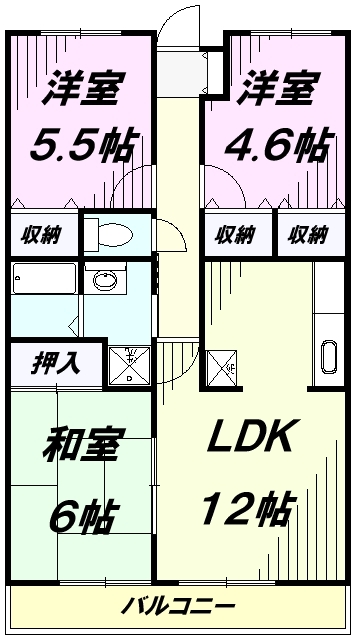 ルテシア新狭山の間取り