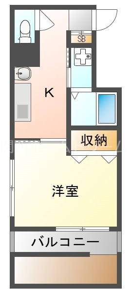 門真市垣内町のマンションの間取り