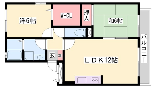 パークハイム壱番館　A等の間取り