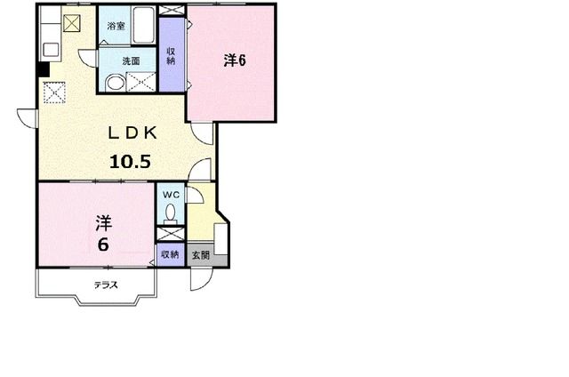 大和郡山市額田部北町のアパートの間取り