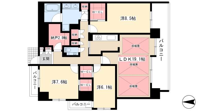 グランマスト白壁の間取り