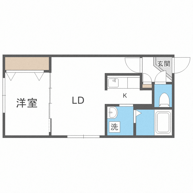 札幌市豊平区福住二条のマンションの間取り