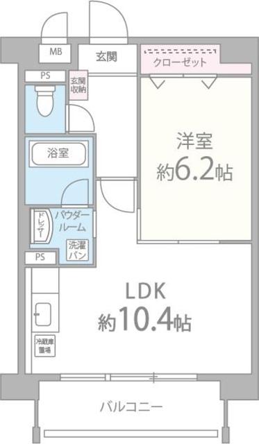 箕面市小野原西のマンションの間取り