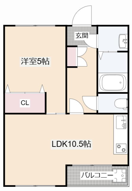 高槻市登美の里町のマンションの間取り