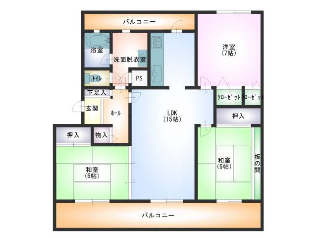 テレパレス八戸売市の間取り