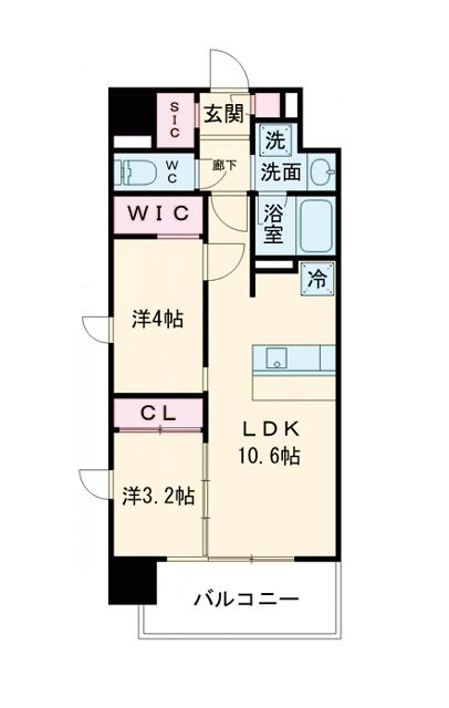 大阪市淀川区宮原のマンションの間取り