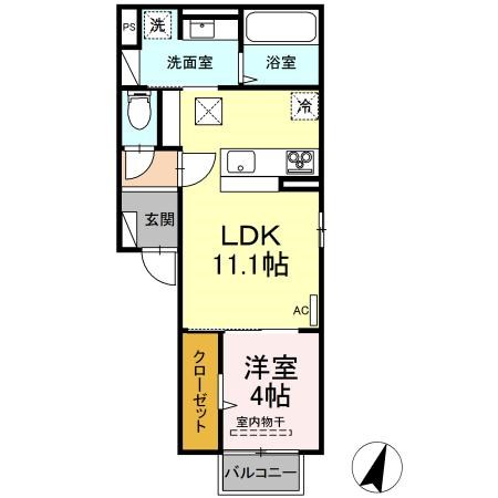 D-ROOM竹尾Iの間取り